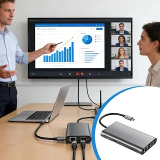 Laptop docking station type-c hub 10-in-1