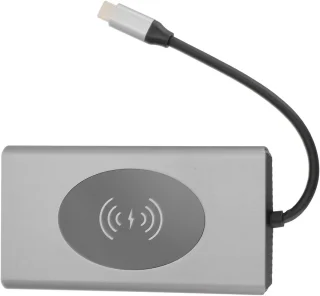 Laptop docking station type-c hub grijs