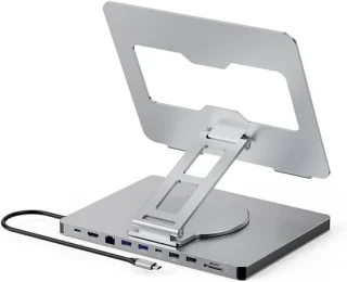 Laptop docking station - universele hub - zilver