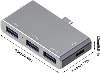 Laptop docking station usb-c hub adapter 4-in-1 multiport