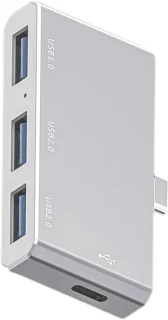 Laptop docking station USB-C hub zilver