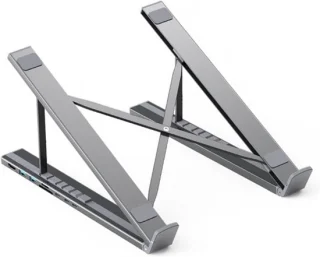 Laptop docking station verhoogde hub zilver