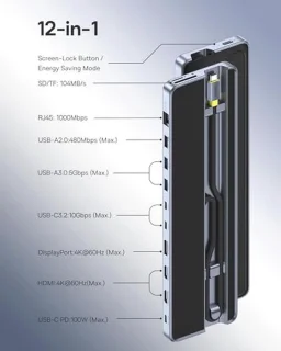 Laptop Dockingstation 12-in-1