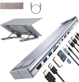 Laptop dockingstation met standaard