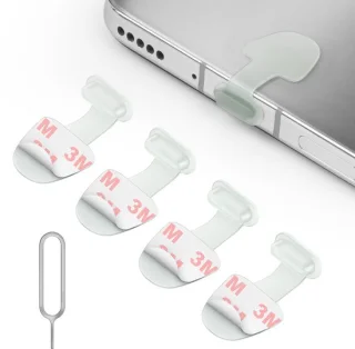 Laptop dockingstation stofplug - siliconen USB-C-poortafdekking - 6,3 x 6,1 x 0,9 cm