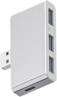 Laptop dockingstation type-c hub zilver