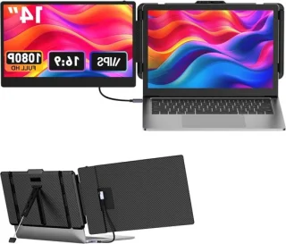 Laptop Scherm Extender – Draagbare 14 inch Monitor – Zwart