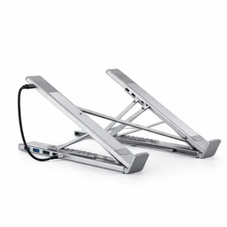 Ergonomie ontmoet connectiviteit: 8-in-1 laptopstandaard met USB-C docking