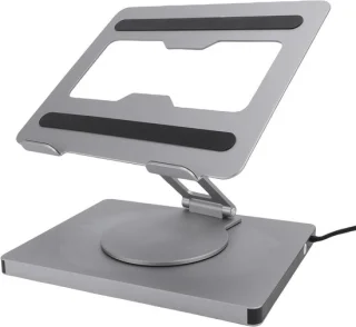 Laptopstandaard met dockingstation (tot 16 inch) - Grijs