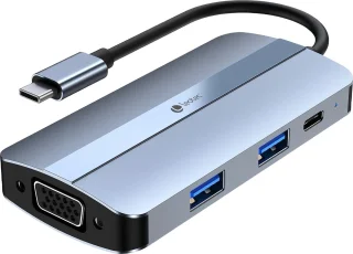 Leotec LEDS04 Dockingstation Type-C Grijs