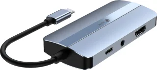Leotec LEDS04 Dockingstation Type-C Grijs