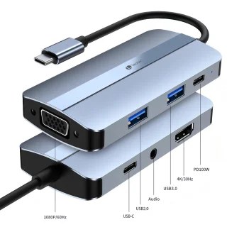 Leotec LEDS04 Dockingstation Type-C Grijs