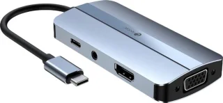 Leotec LEDS04 Dockingstation Type-C Grijs