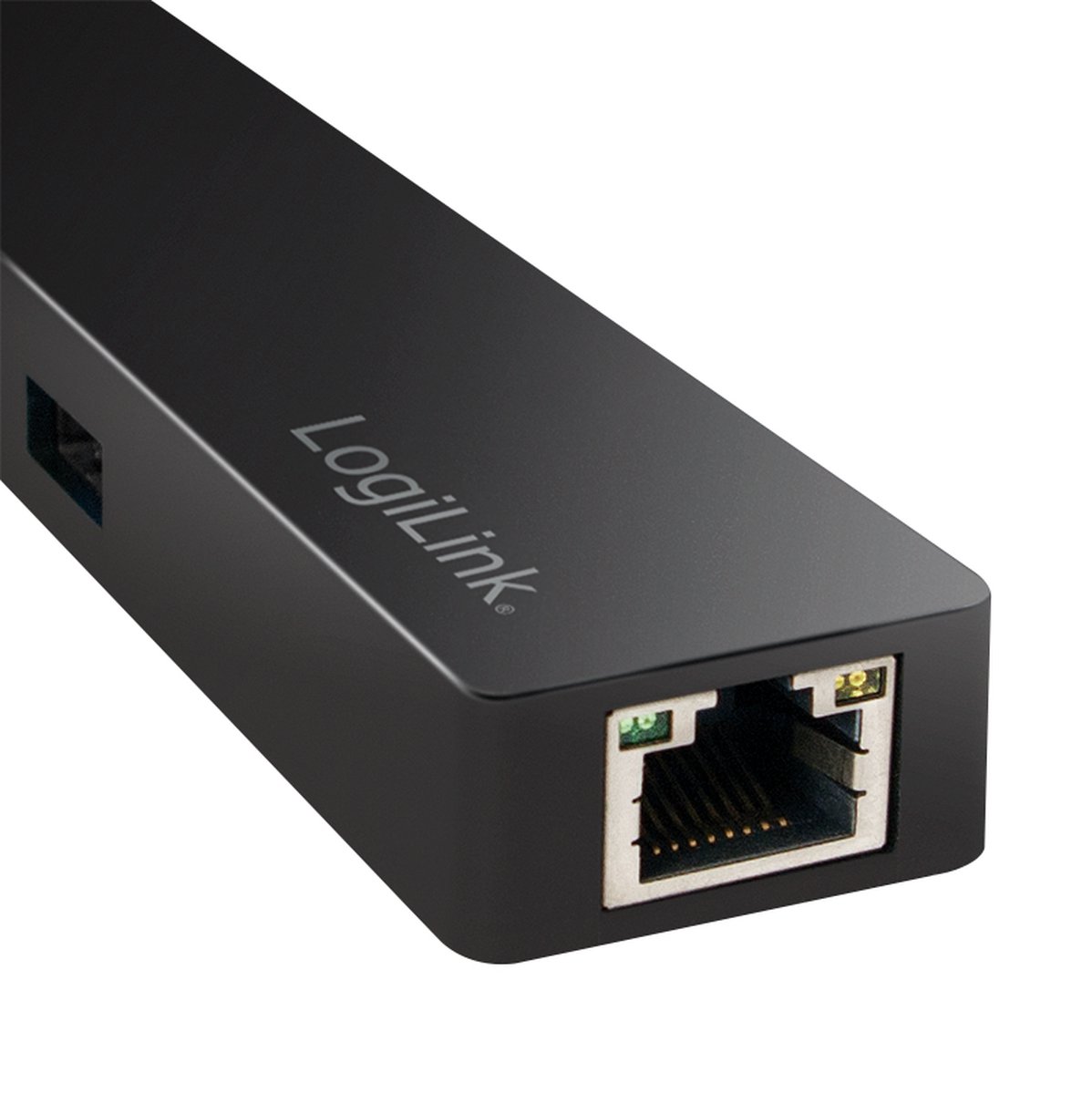LogiLink UA0313 USB 3.2 Gen 1 Type-C Hub Zwart