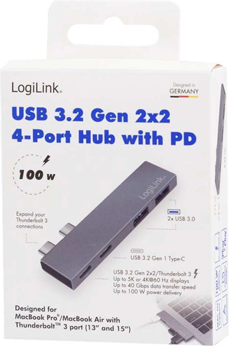 LogiLink UA0399 USB-C dockingstation voor Apple