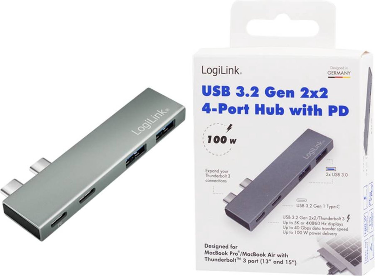 LogiLink UA0399 USB-C dockingstation voor Apple