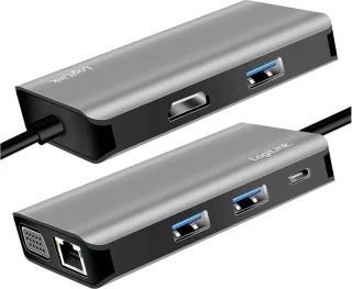 LogiLink UA0410 USB-C Dockingstation Universeel