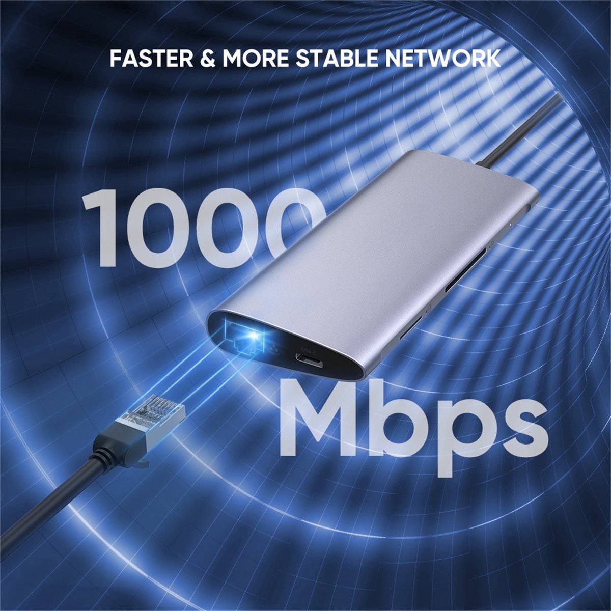 M-TECK 8-in-1 USB-C Hub Docking Station