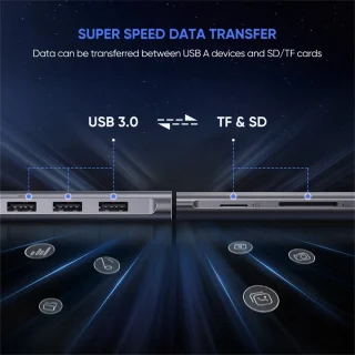 M-TECK 8-in-1 USB-C Hub Docking Station