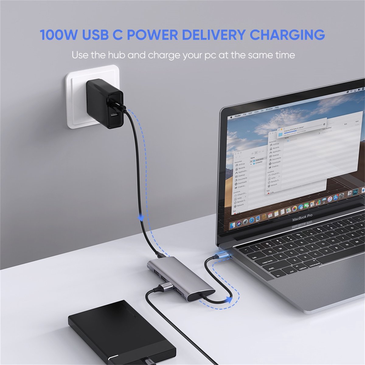 M-TECK 8-in-1 USB-C Hub Docking Station