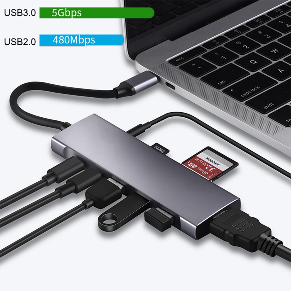 M-TECK 9-in-1 USB-C Docking Station Hub