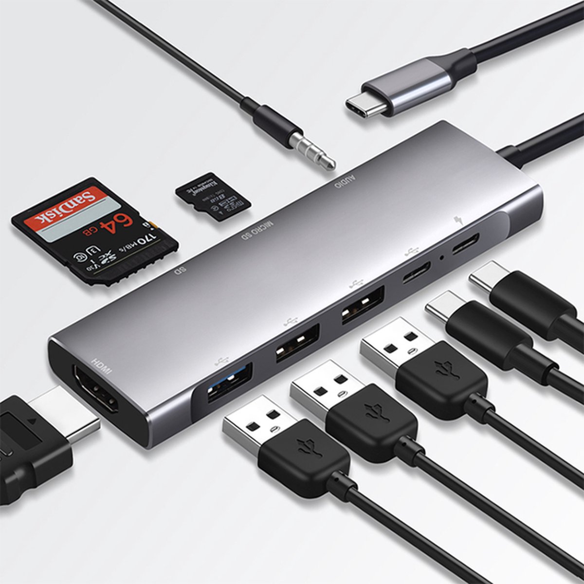 M-TECK 9-in-1 USB-C Docking Station Hub