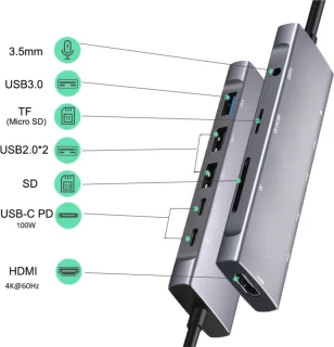 M-TECK 9-in-1 USB-C Hub
