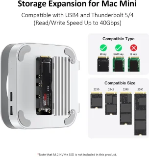 M-TECK Dockingstation voor Mac Mini M4