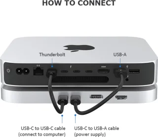 M-TECK Mac Mini Hub Docking Station
