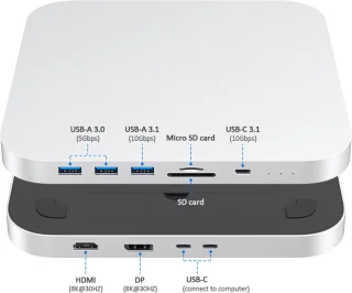 M-TECK Mac Mini Hub Docking Station