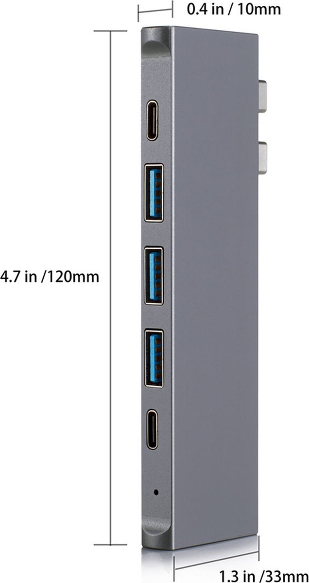 Wat vinden we goed aan de M-TECK Macbook Dock Space Grey 1xHDMI 3xUSB-A Kaartlezer Thunderbolt USB-C