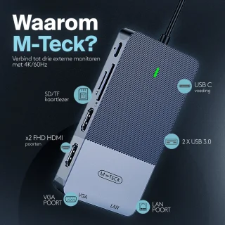 M-TECK Portable USB-C Docking Station