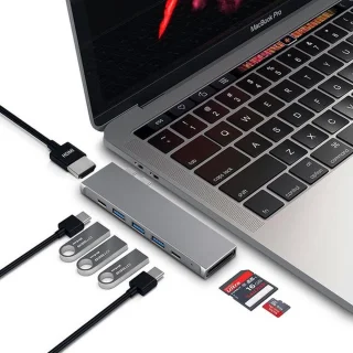 M-Teck Pro Dock X voor MacBook Pro en Air Space Grey