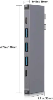 M-Teck Pro Dock X voor MacBook Pro en Air Space Grey