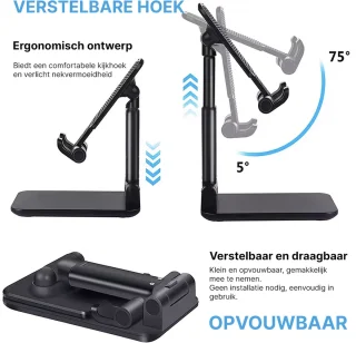 M-Teck Smartphone Tablet Houder Standaard Zwart