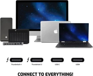 M-Teck Thunderbolt 4 kabel 100W 8K 40Gbit/s