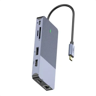M-TECK USB-C Docking Station 3x4K HDMI DisplayPort Ethernet USB A MicroSD