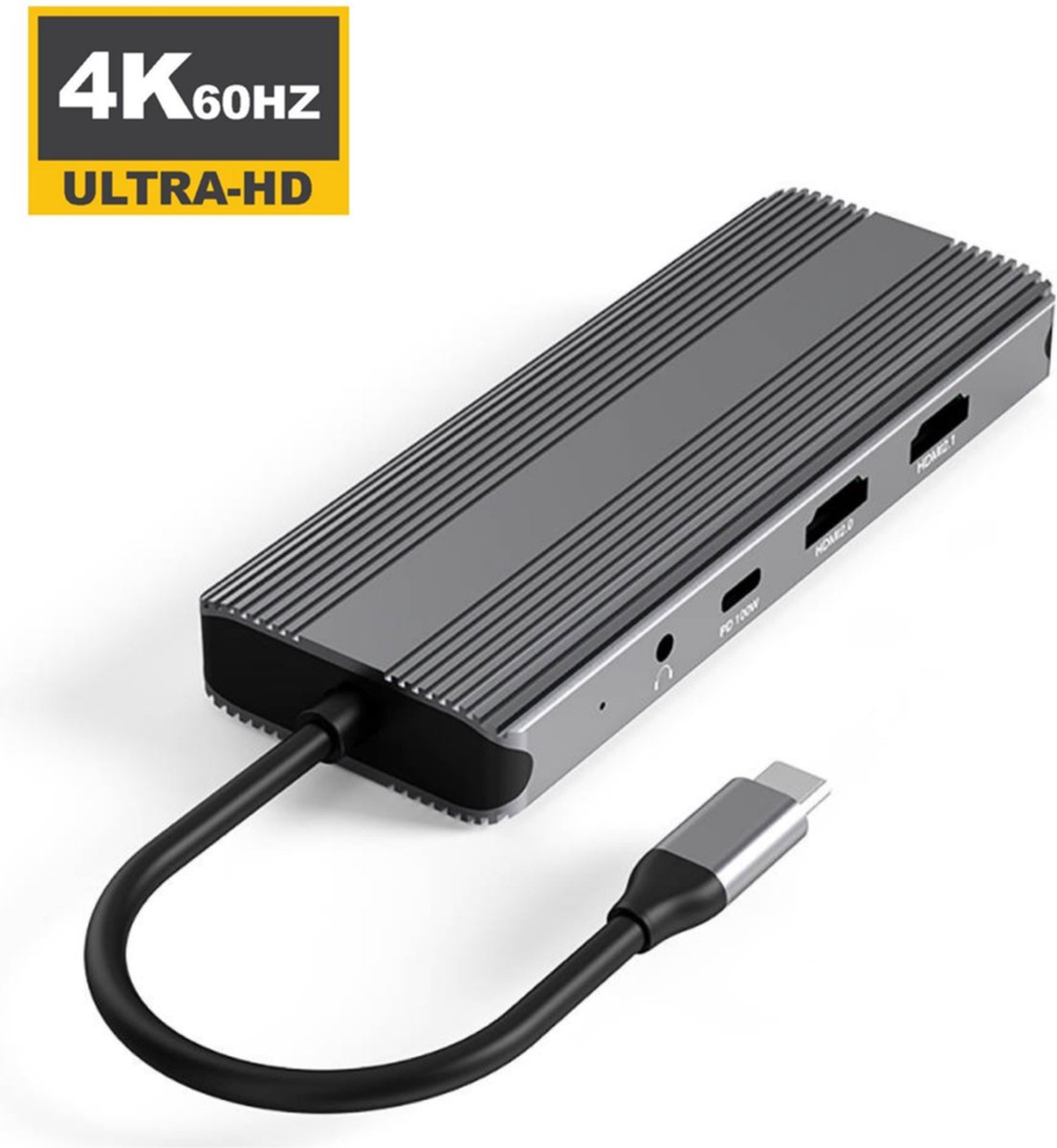 M-TECK USB-C Docking Station Hub met HDMI en USB-poorten