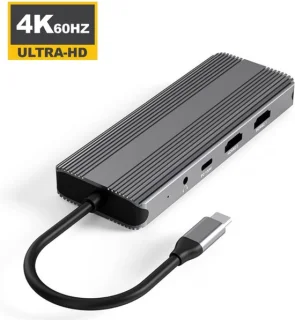M-TECK USB-C Docking Station Hub met HDMI en USB-poorten