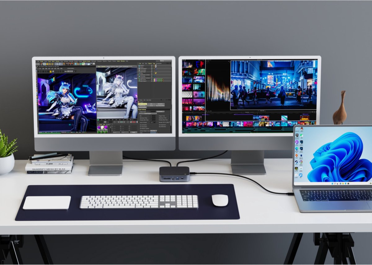 M-TECK USB-C Docking Station voor Windows laptops