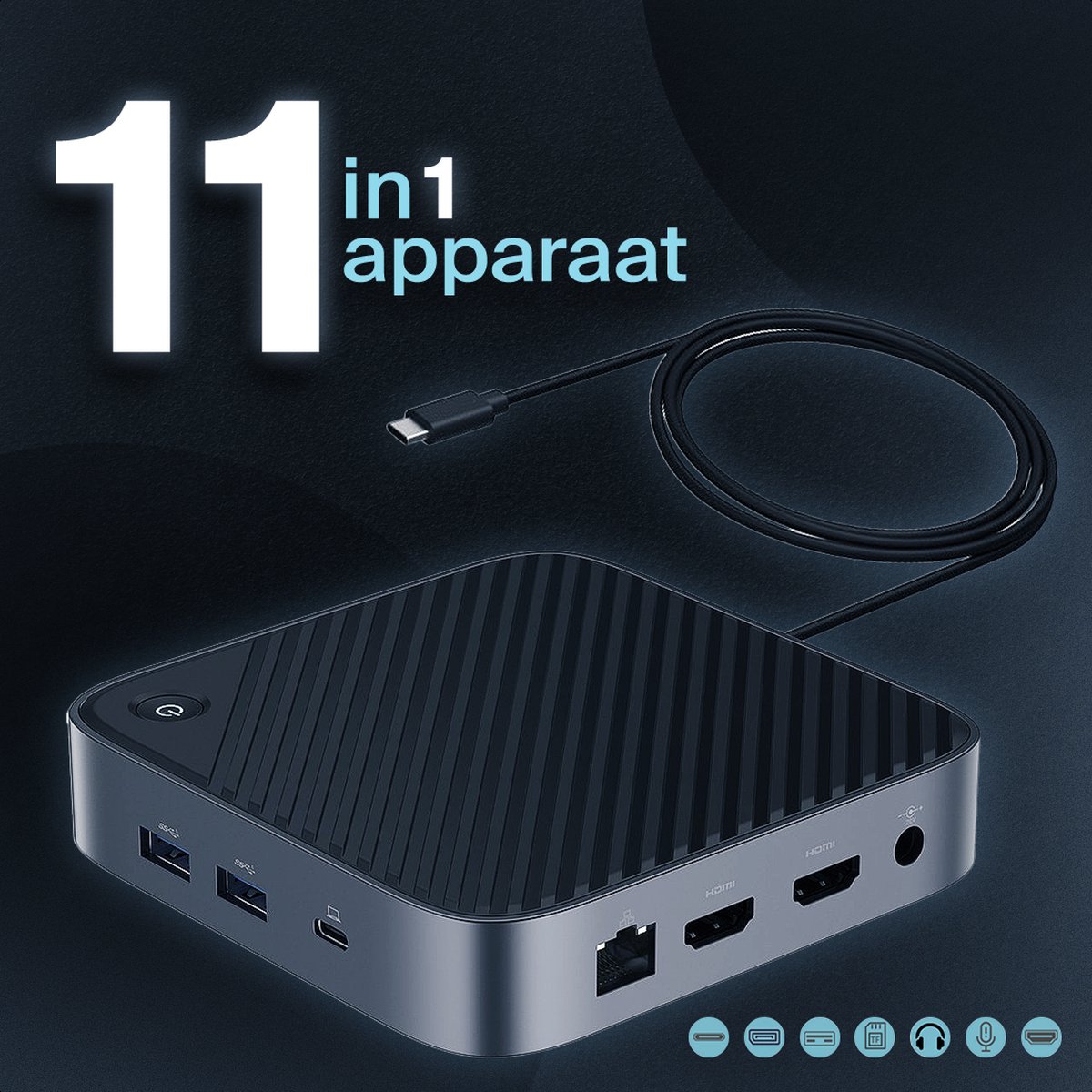 M-TECK USB C Dual HDMI Docking Station