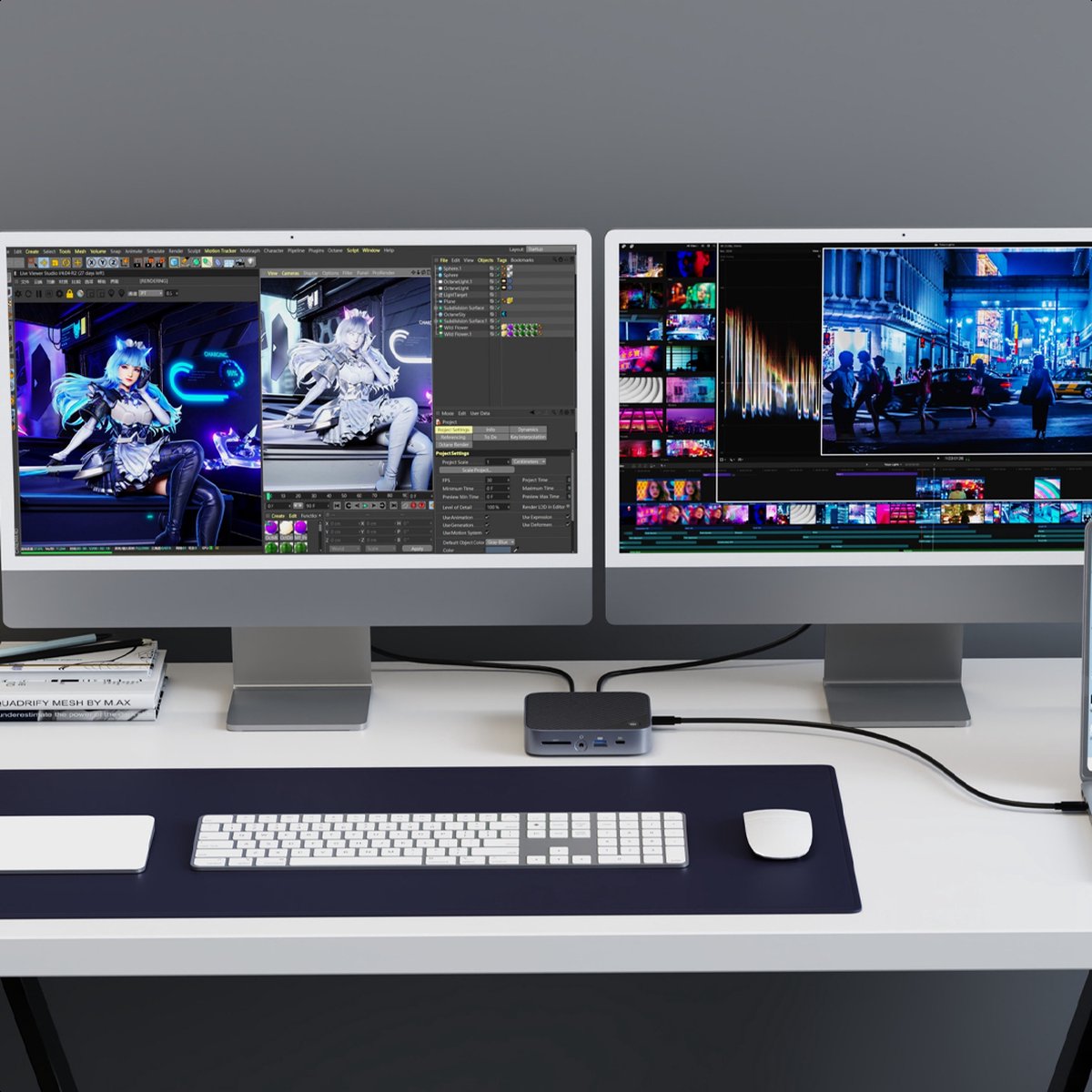 M-TECK USB C Dual HDMI Docking Station