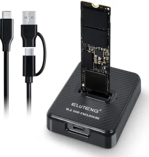 M.2 NVMe SSD-adapter met dockingstation