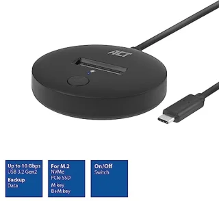 M.2 NVMe/PCIe SSD Dockingstation USB-C