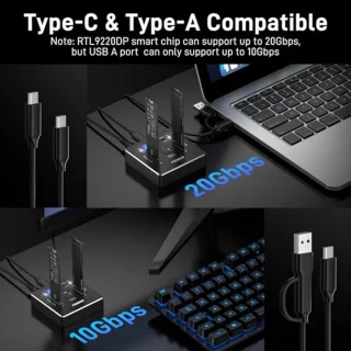 M.2 NVMe/SATA Dual SSD Dockingstation
