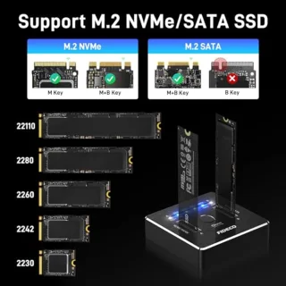 M.2 NVMe/SATA Dual SSD Dockingstation