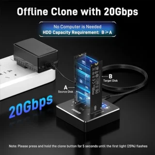 M.2 NVMe/SATA Dual SSD Dockingstation
