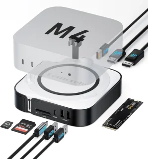 Mac mini dock met DisplayPort 4K@60Hz, 4x USB 3.2 en M.2 NVMe-slot - ShopVlot