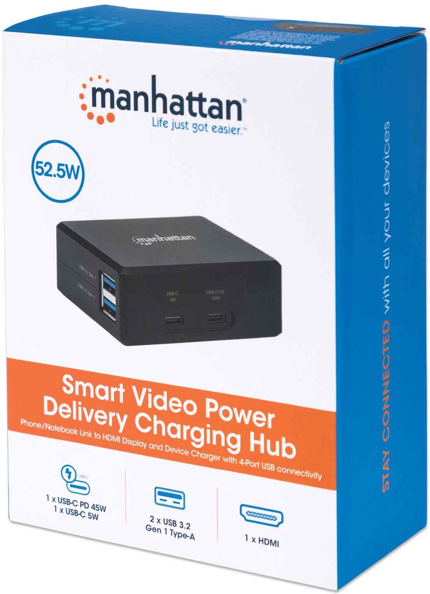 Manhattan 130554 oplader zwart