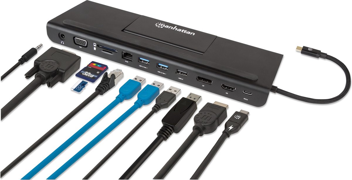 Manhattan 153478 USB-C laptopdockingstation universeel